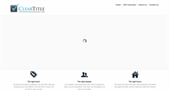 Desktop Screenshot of cleartitlemn.com